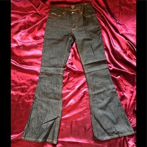 XOXO Jeans Bell Bottom Size 1/2 Black Grey Denim